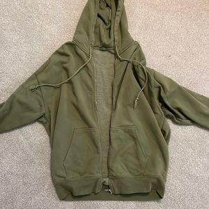 Brandy Melville oversized green jacket